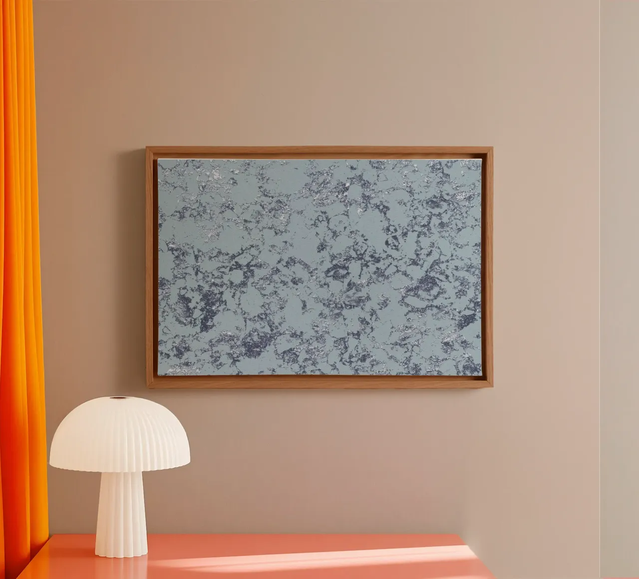 Abstract Blue Silver Texture | Glitter Foil Modern Art Print canvas by NorwesClub