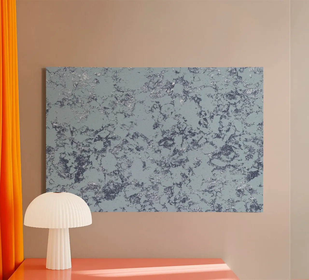 Abstract Blue Silver Texture | Glitter Foil Modern Art Print canvas by NorwesClub