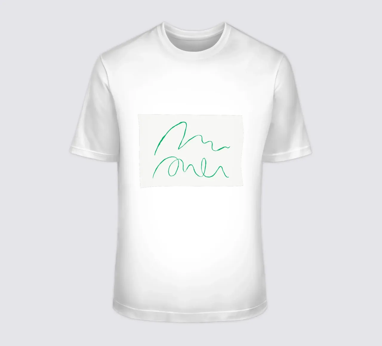 Abstract Green Scribble Art | Minimalist Line Drawing Print camiseta de NorwesClub