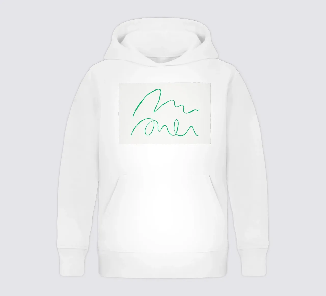 Abstract Green Scribble Art | Minimalist Line Drawing Print sudadera con capucha para niño de NorwesClub