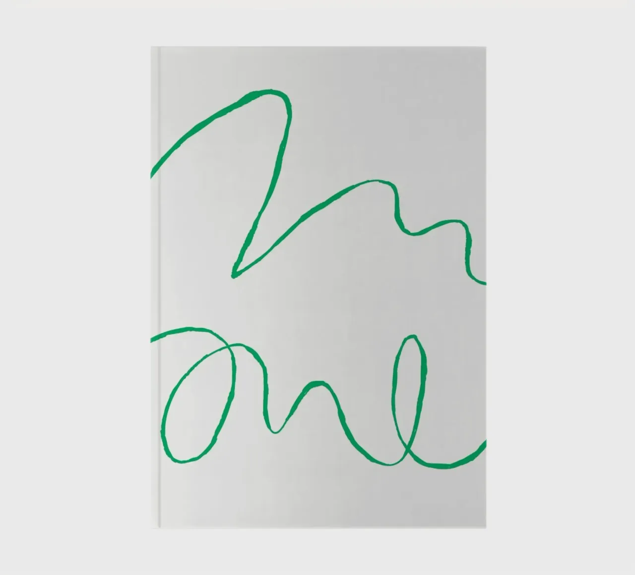 Abstract Green Scribble Art | Minimalist Line Drawing Print notebook by NorwesClub