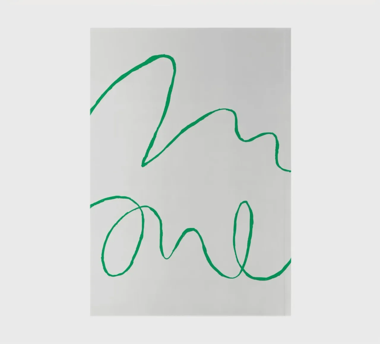 Abstract Green Scribble Art | Minimalist Line Drawing Print notebook by NorwesClub