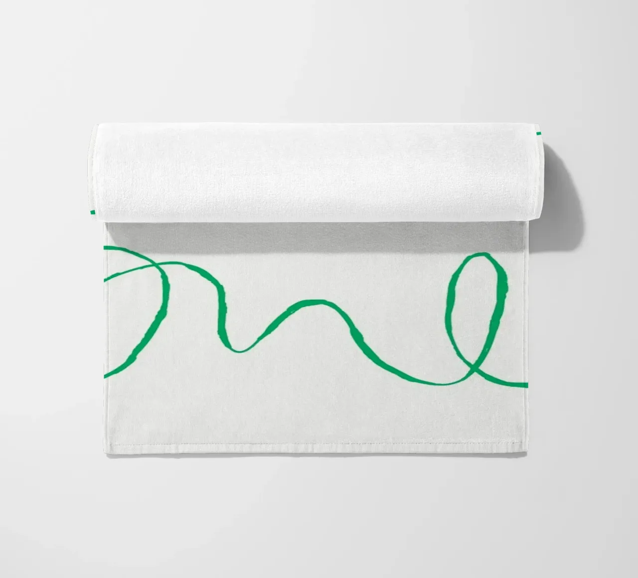 Abstract Green Scribble Art | Minimalist Line Drawing Print toalla de playa de NorwesClub