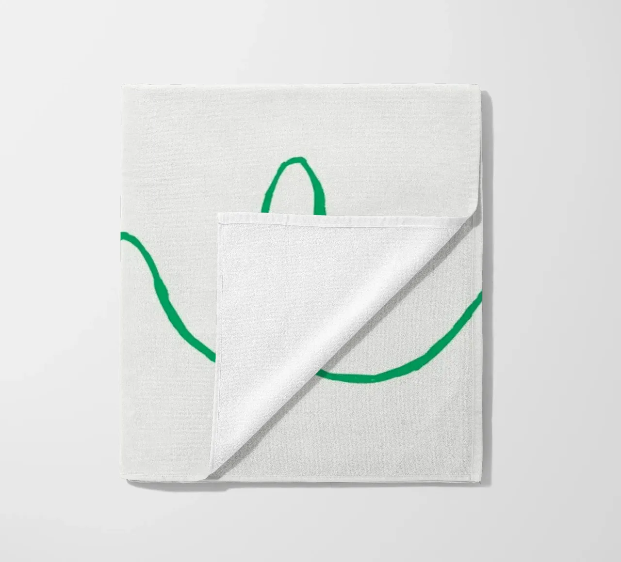 Abstract Green Scribble Art | Minimalist Line Drawing Print toalla de playa de NorwesClub
