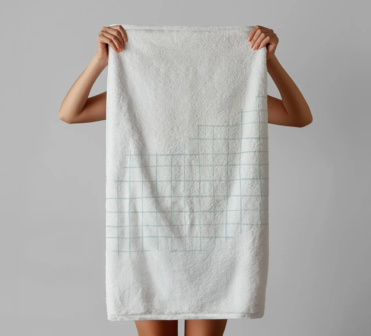 Hand-Drawn Grid Abstract | Minimalist Geometric Art Print towel by NorwesClub