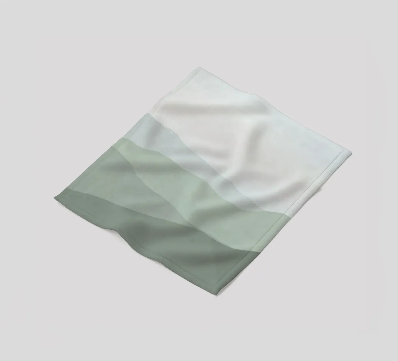 Misty Green Mountain Layers | Serene Abstract Landscape Prin Fleecedecke von NorwesClub