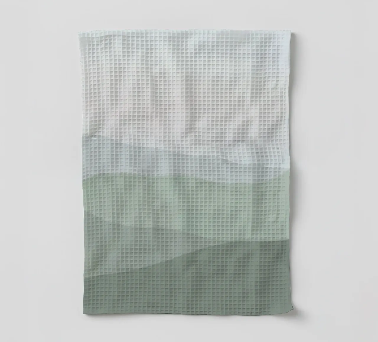 Misty Green Mountain Layers | Serene Abstract Landscape Prin Geschirrtuch von NorwesClub
