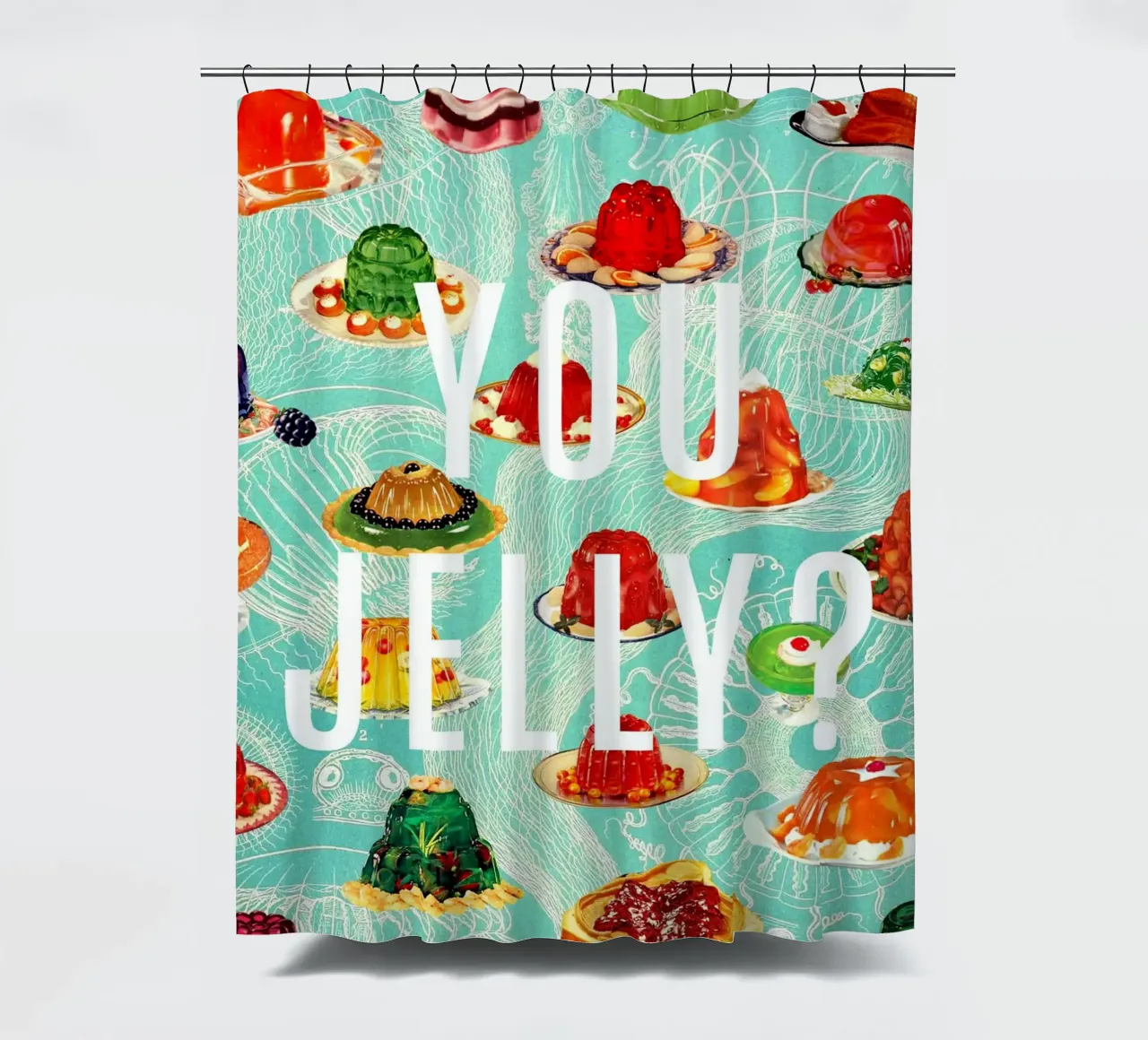 You Jelly? shower curtain by MsGonzalez