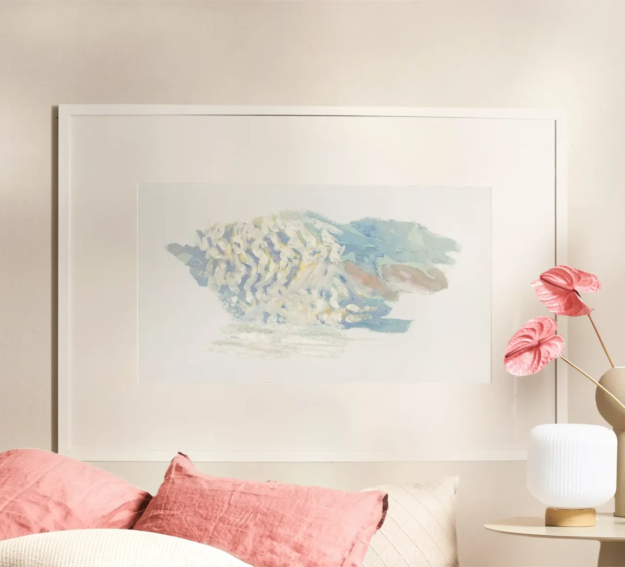 Abstract Textured Cloudscape | Impressionist Pastel Art Prin hahnemühle by NorwesClub