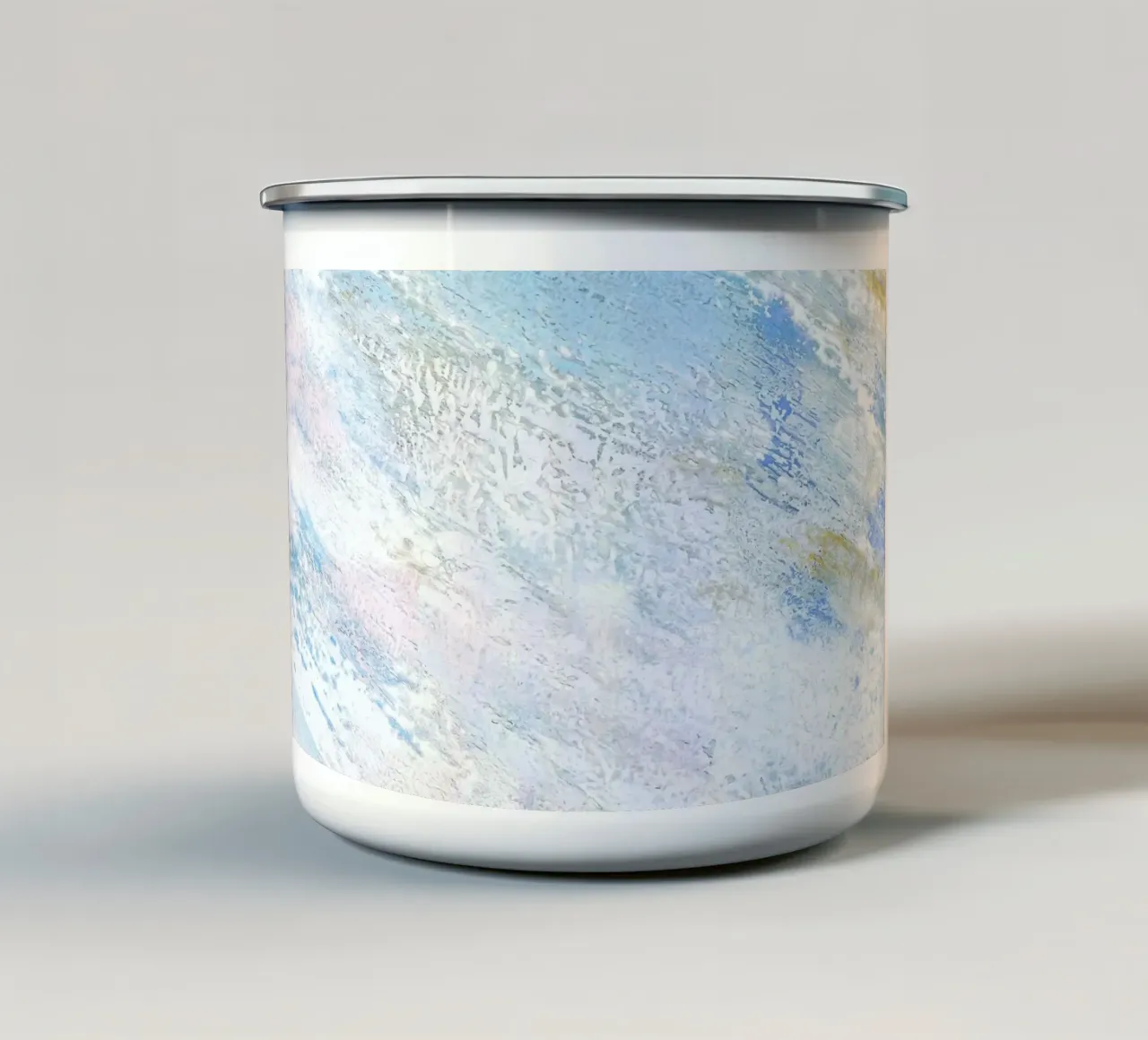Abstrakte Pastell Wirbel | Texturierte Moderne Impressionist Druck Emaille Tasse von NorwesClub