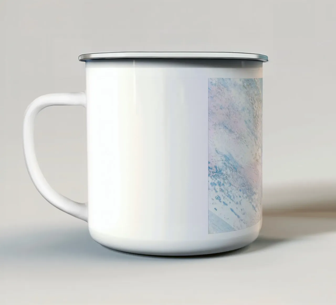 Vortici astratti in pastello e stampa impressionista moderna con texture tazza in smalto da NorwesClub