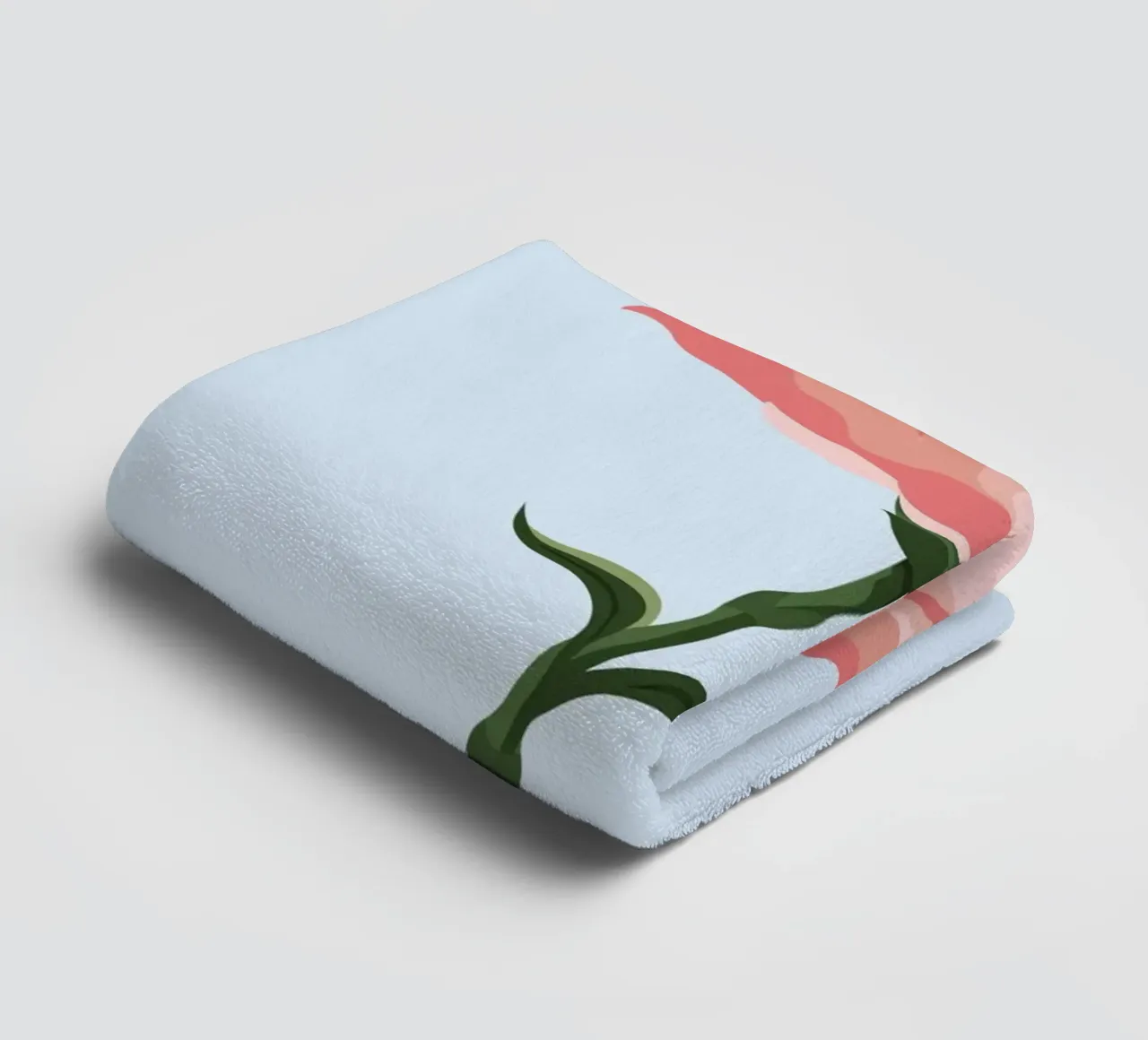 Pink Carnation Flower Art | Minimalist Botanical Print towel by NorwesClub