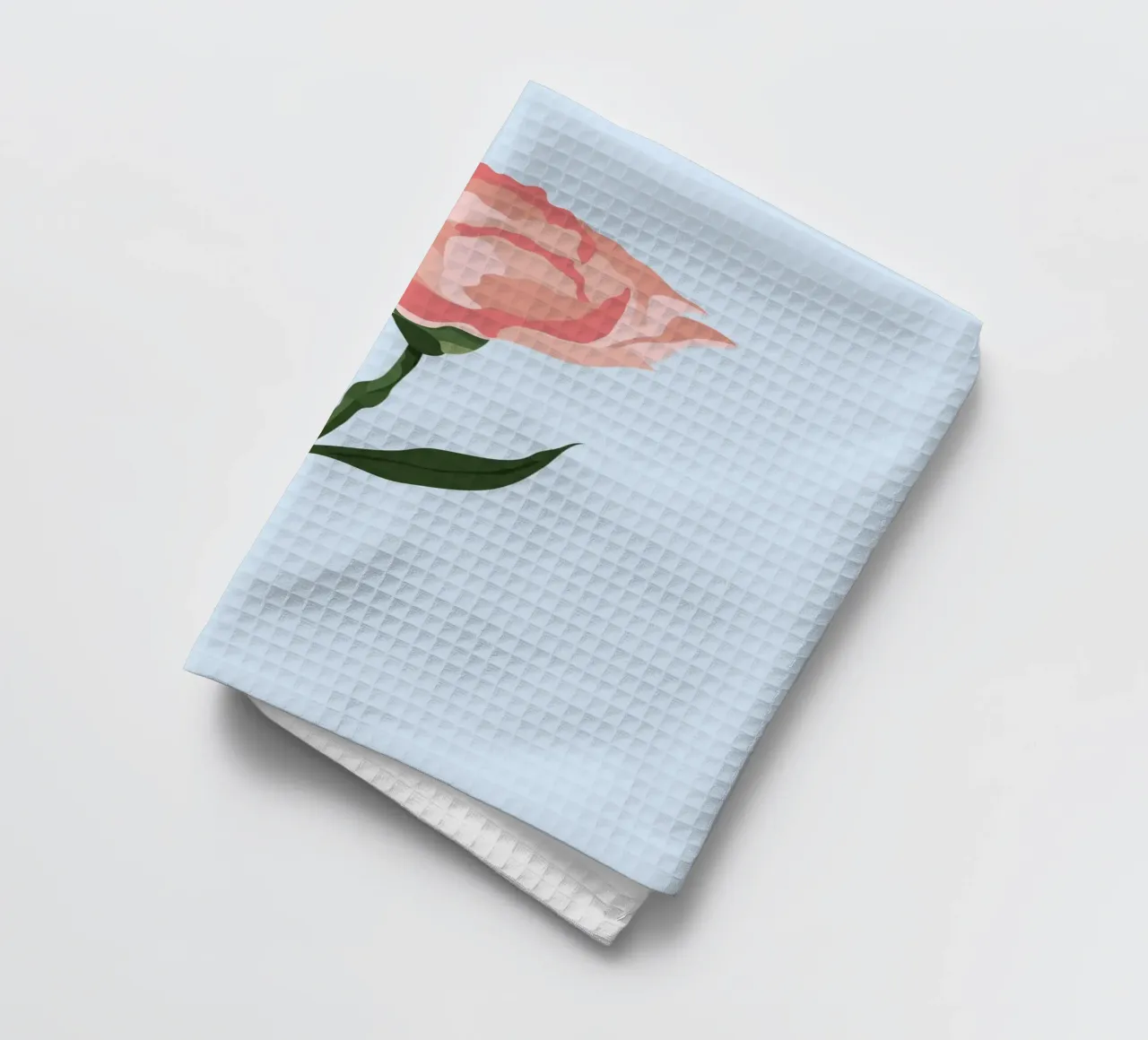 Fleur d'œillet rose | Minimalist Botanical Print torchon de NorwesClub