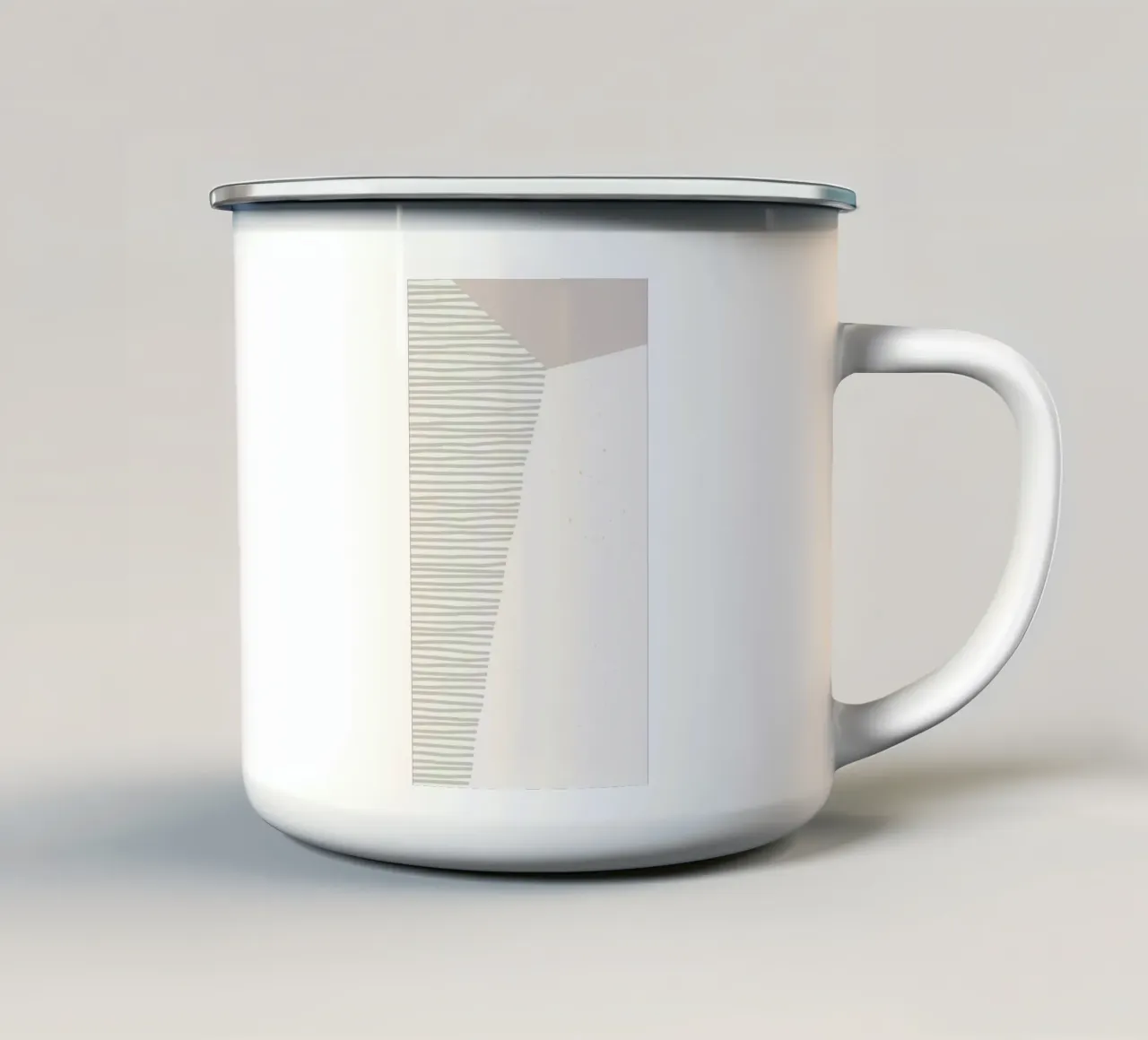 Geometrico Pastello Astratto | Minimalista a strisce Arte Moderna Pr tazza in smalto da NorwesClub