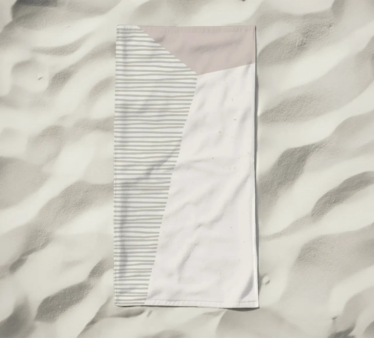 Geometrico Pastello Astratto | Minimalista a strisce Arte Moderna Pr telo mare da NorwesClub
