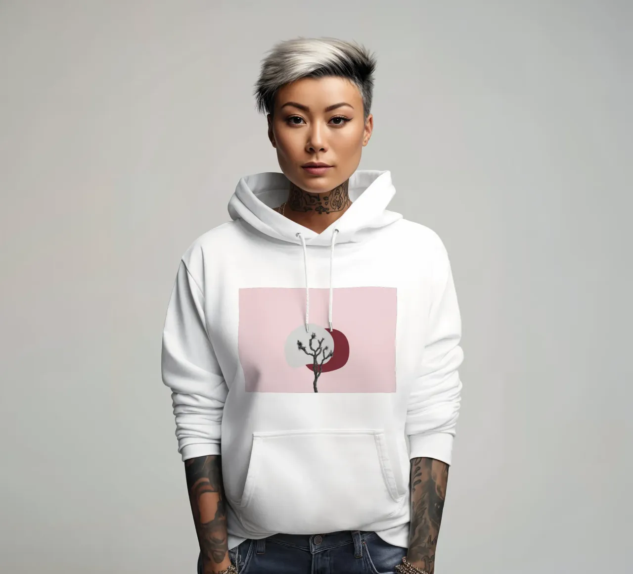 Joshua Tree Minimalist Print | Desert Sunset Abstract Art sudadera con capucha de NorwesClub