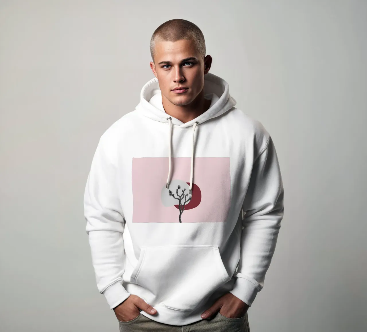 Joshua Tree Minimalist Print | Desert Sunset Abstract Art sudadera con capucha de NorwesClub