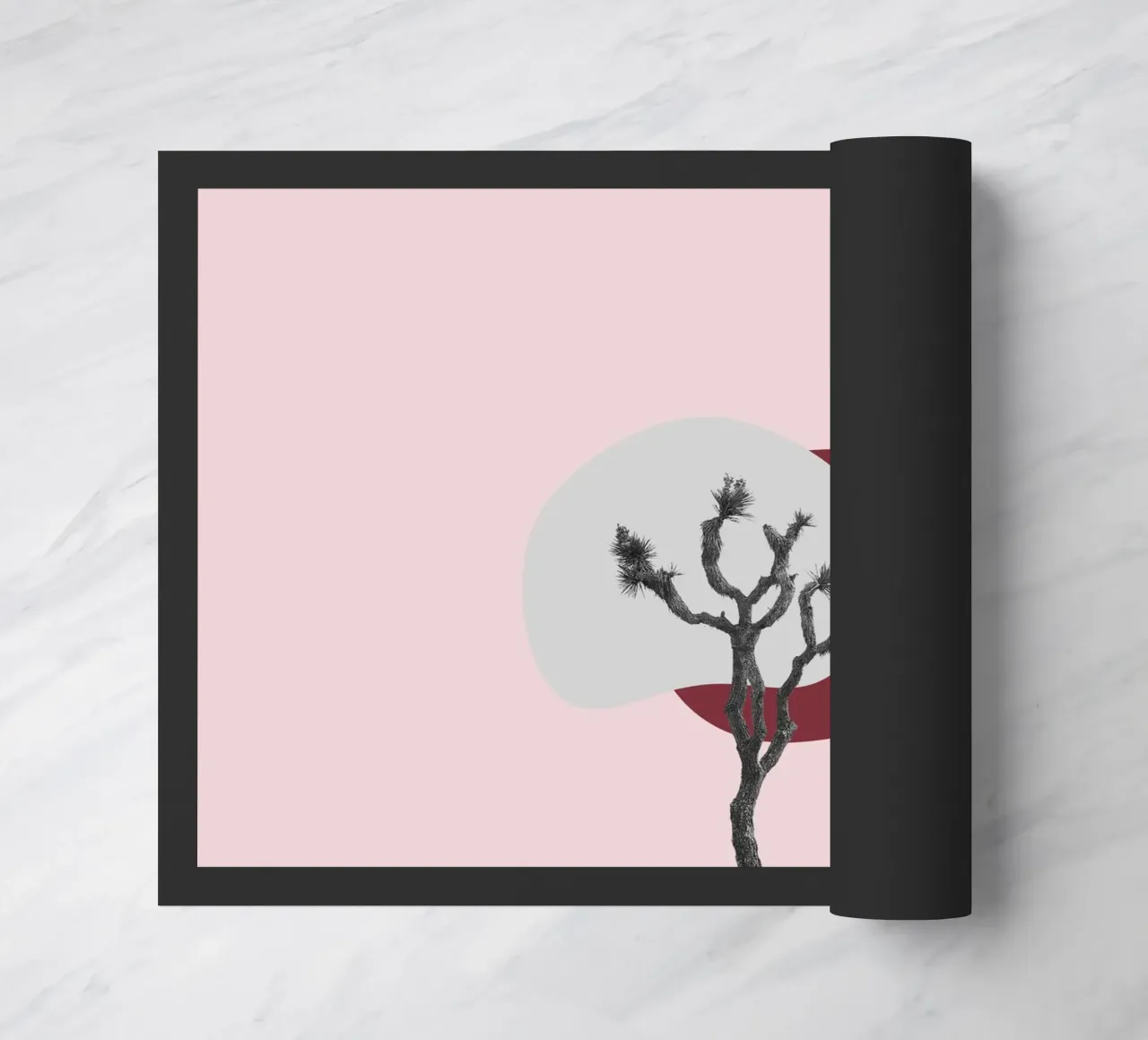 Joshua Tree Minimalist Print | Desert Sunset Abstract Art doormat by NorwesClub
