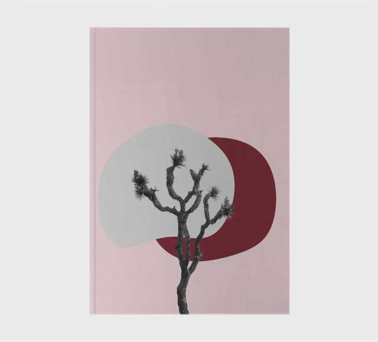 Joshua Tree Minimalist Print | Desert Sunset Abstract Art notebook by NorwesClub
