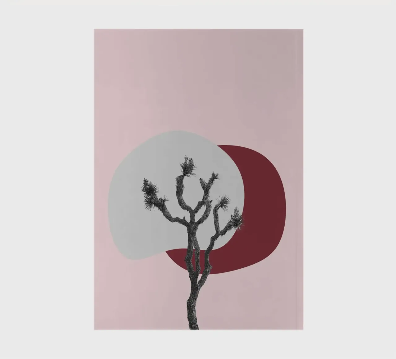 Joshua Tree Minimalist Print | Desert Sunset Abstract Art notebook by NorwesClub