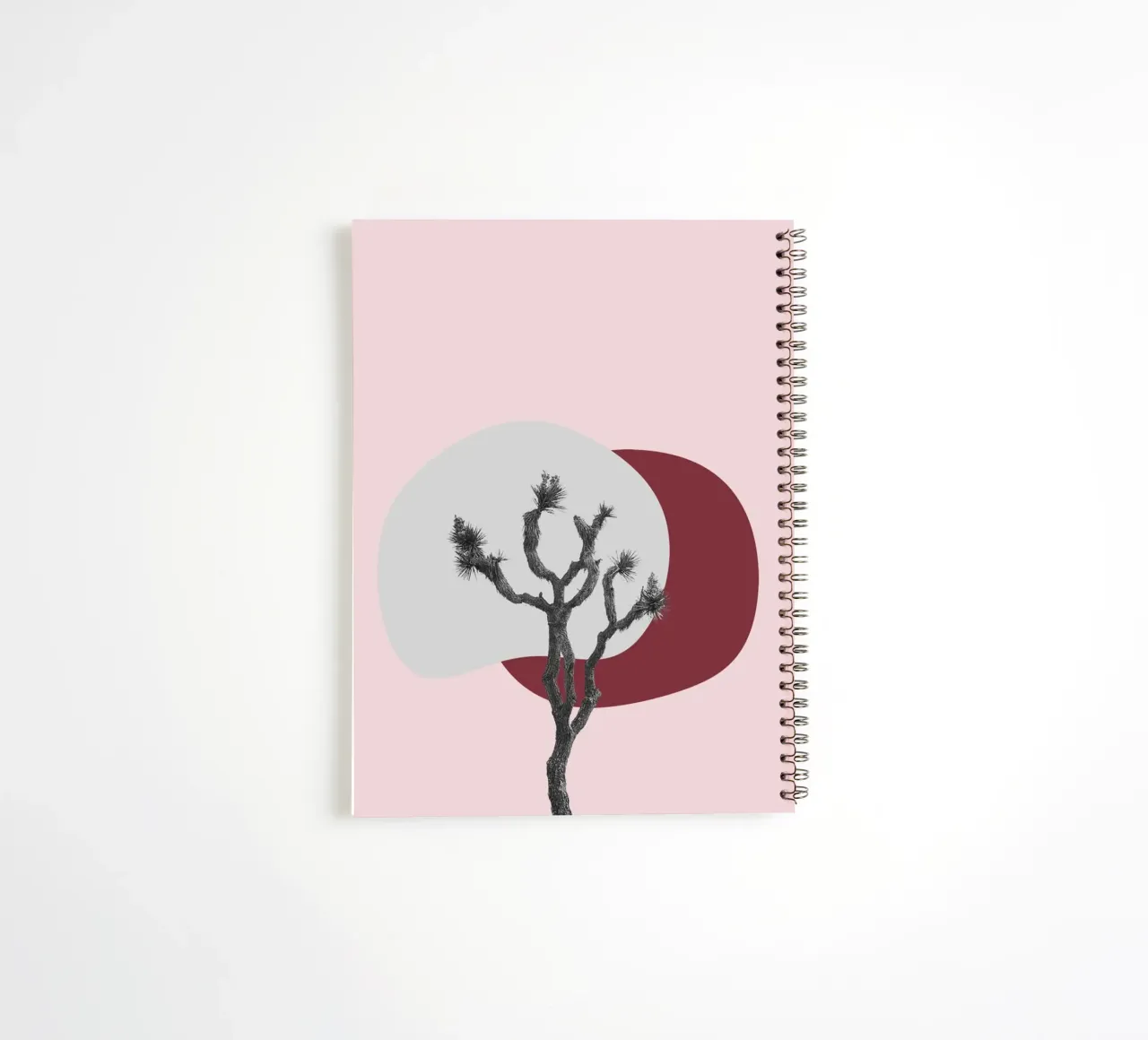 Joshua Tree Minimalist Print | Desert Sunset Abstract Art spiral notebook by NorwesClub