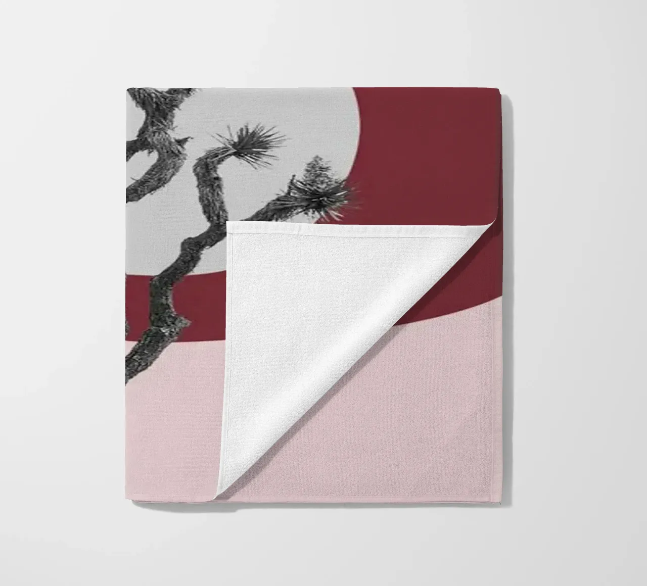 Joshua Tree Minimalist Print | Desert Sunset Abstract Art beach towel by NorwesClub