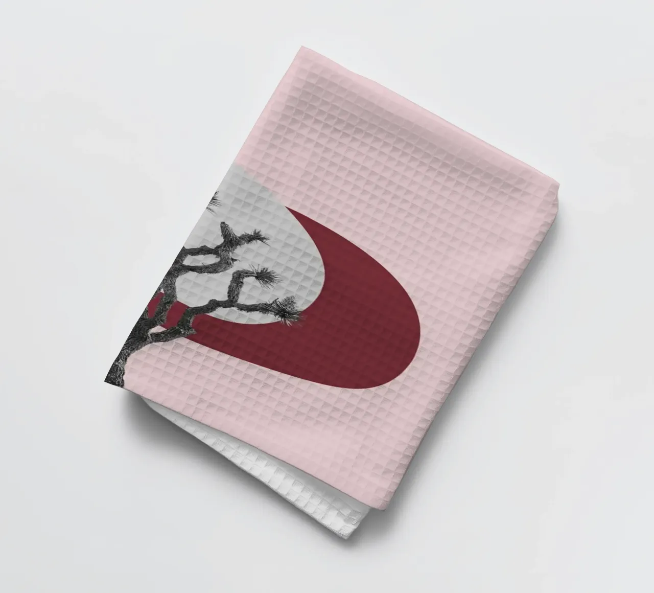 Joshua Tree Minimalist Print | Desert Sunset Abstract Art tea towel by NorwesClub