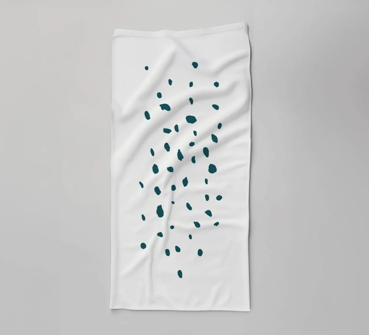 Abstract Teal Dot Pattern | Minimalist Organic Spot Art Prin towel by NorwesClub
