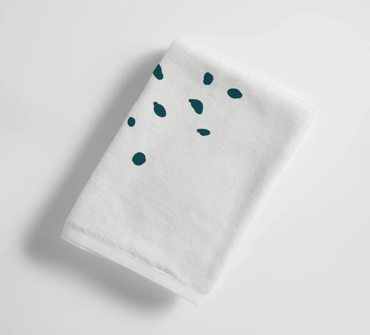 Abstract Teal Dot Pattern | Minimalist Organic Spot Art Prin towel by NorwesClub