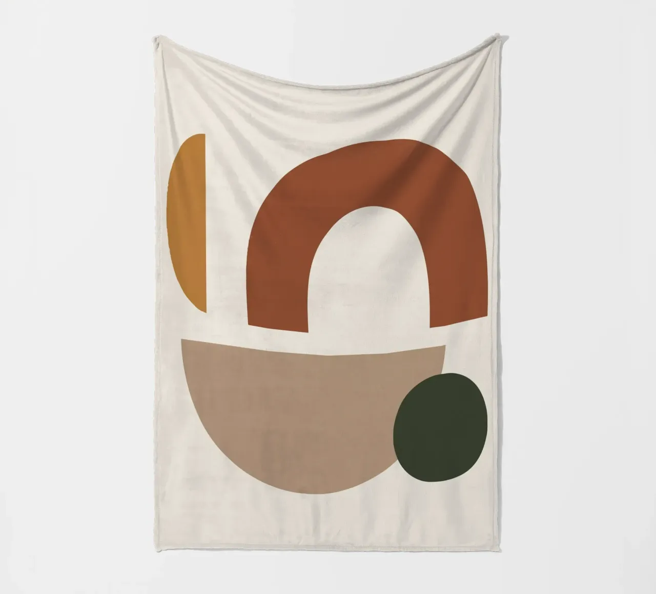 Forme astratte Boho | Arte geometrica moderna di metà secolo coperta in pile da NorwesClub