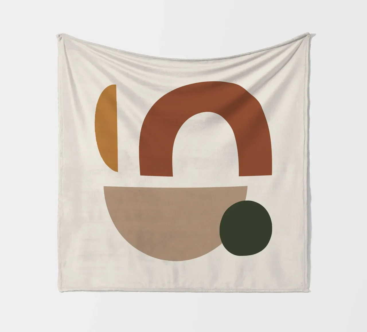Forme astratte Boho | Arte geometrica moderna di metà secolo coperta in pile da NorwesClub