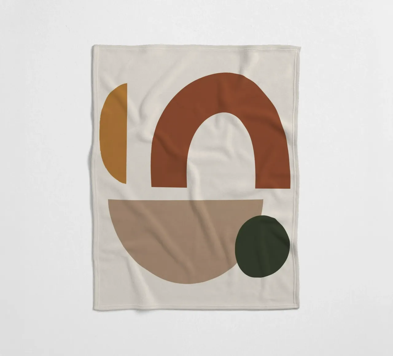 Forme astratte Boho | Arte geometrica moderna di metà secolo coperta in pile da NorwesClub
