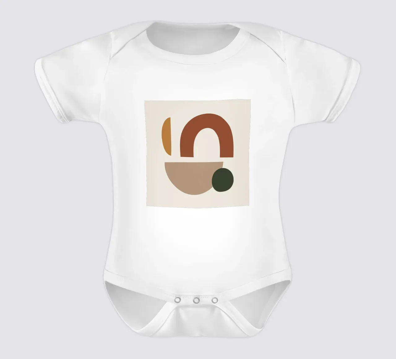 Boho Abstract Shapes | Mid-Century Modern Geometric Art body bébé de NorwesClub