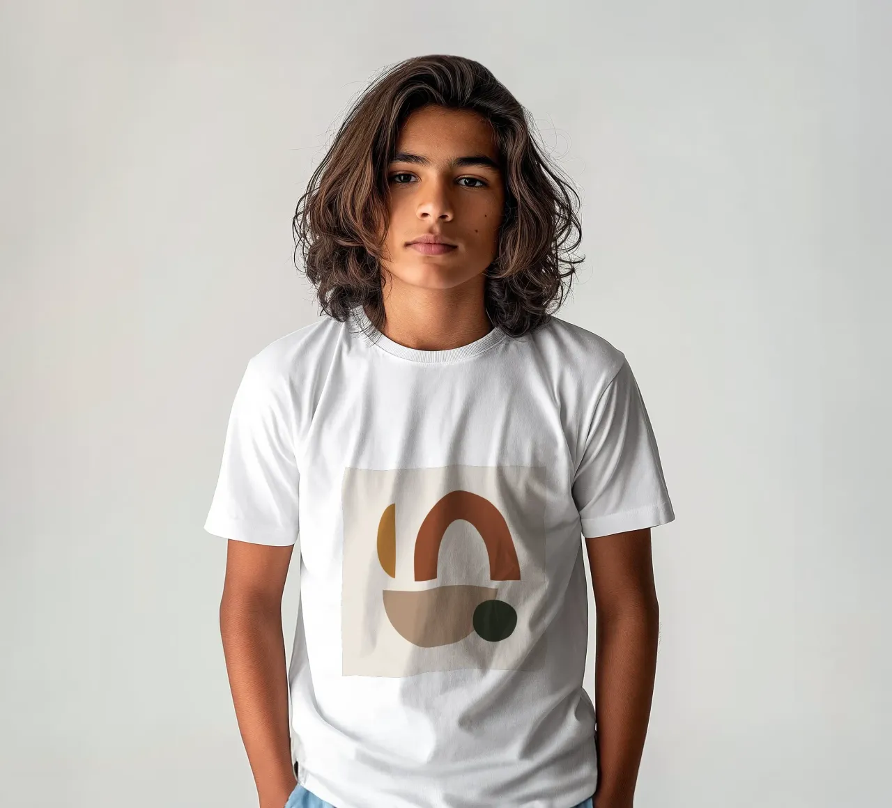 Boho Abstract Shapes | Mid-Century Modern Geometric Art t-shirt enfant de NorwesClub