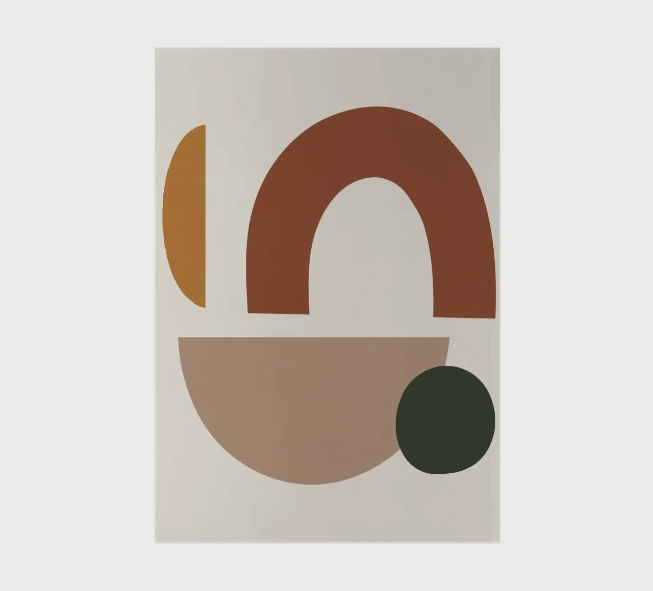 Boho Abstract Shapes | Mid-Century Modern Geometric Art notebook by NorwesClub
