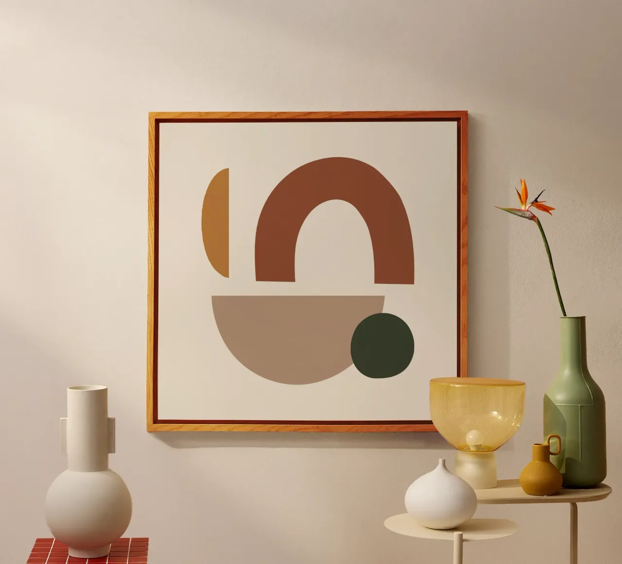 Forme astratte Boho | Arte geometrica moderna di metà secolo plexiglass da NorwesClub