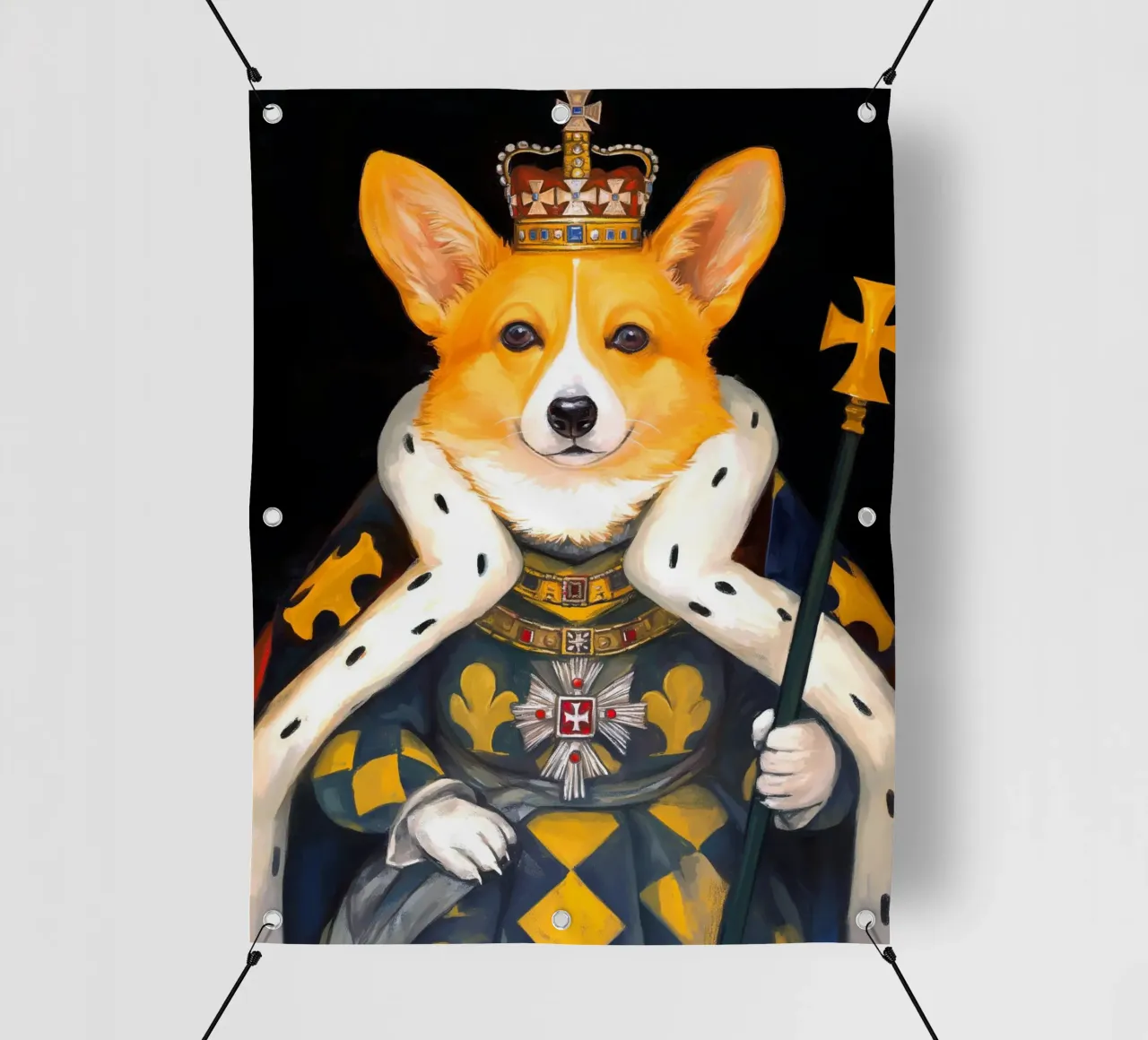 Royal Corgi telo in pvc da Fleur de Lys