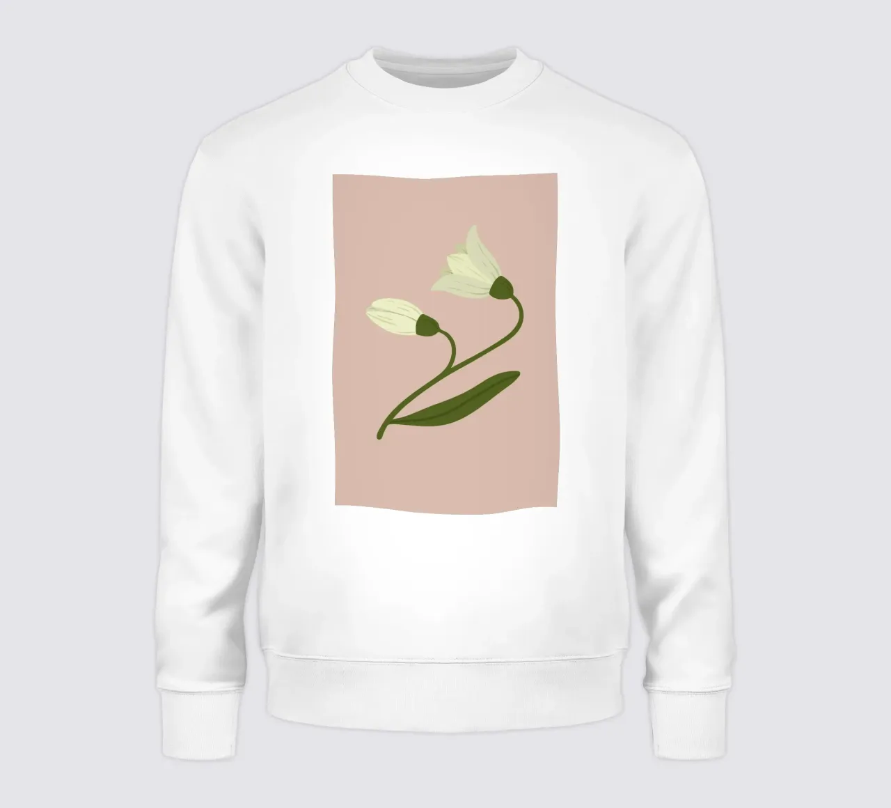 Bucaneve Boccioli di fiori Pastello | Minimalista Primavera Botanico Pr felpa da NorwesClub