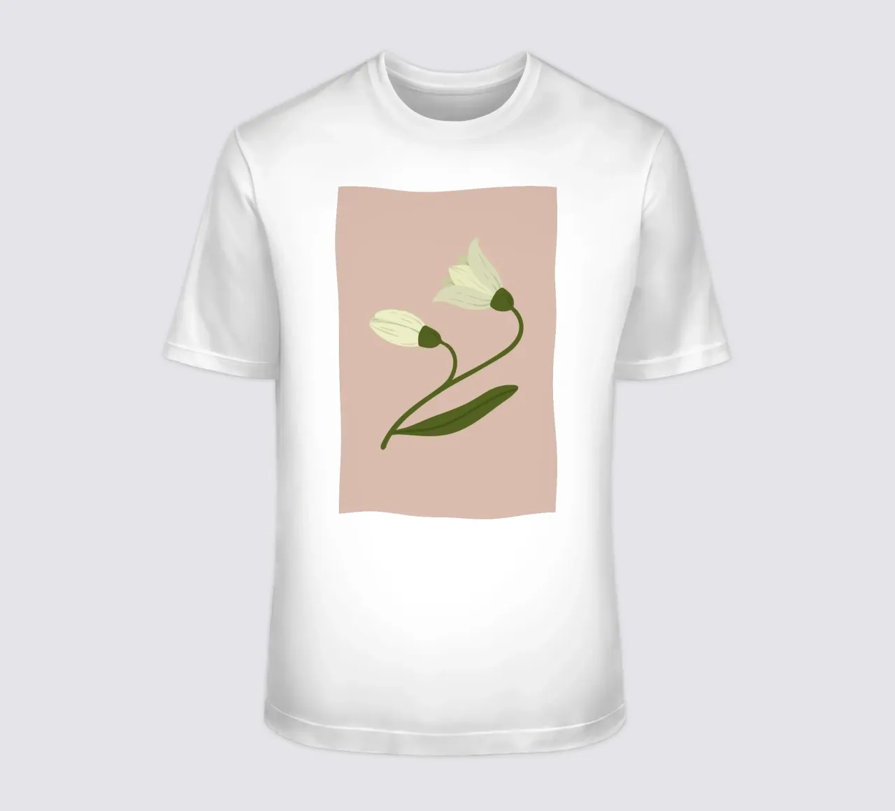 Bucaneve Boccioli di fiori Pastello | Minimalista Primavera Botanico Pr t-shirt da NorwesClub