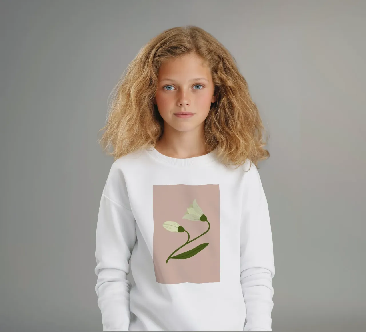 Bucaneve Boccioli di fiori Pastello | Minimalista Primavera Botanico Pr felpa bambino da NorwesClub