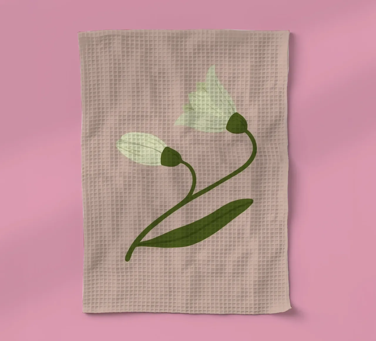 Bucaneve Boccioli di fiori Pastello | Minimalista Primavera Botanico Pr canovaccio da cucina da NorwesClub