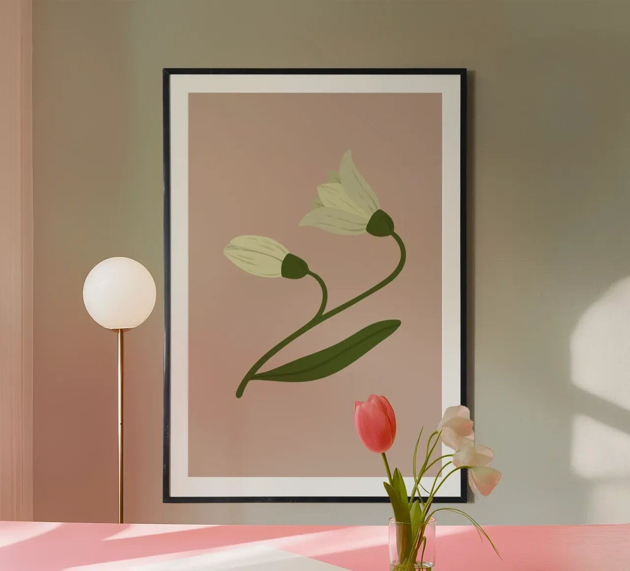 Bucaneve Boccioli di fiori Pastello | Minimalista Primavera Botanico Pr carta hahnemühle da NorwesClub