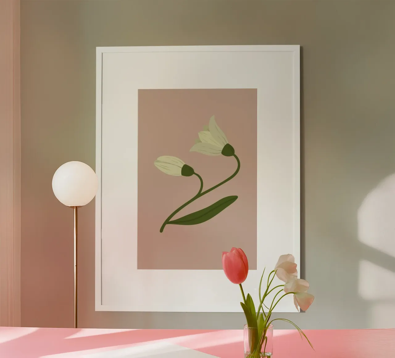Bucaneve Boccioli di fiori Pastello | Minimalista Primavera Botanico Pr carta hahnemühle da NorwesClub
