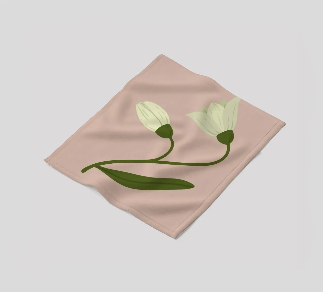 Bucaneve Boccioli di fiori Pastello | Minimalista Primavera Botanico Pr coperta in pile da NorwesClub