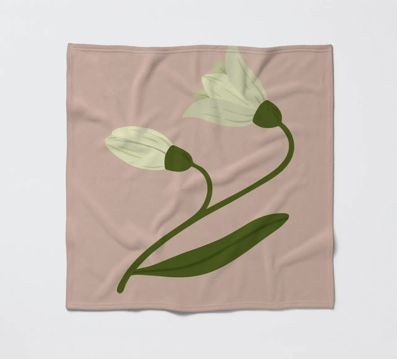 Bucaneve Boccioli di fiori Pastello | Minimalista Primavera Botanico Pr coperta in pile da NorwesClub