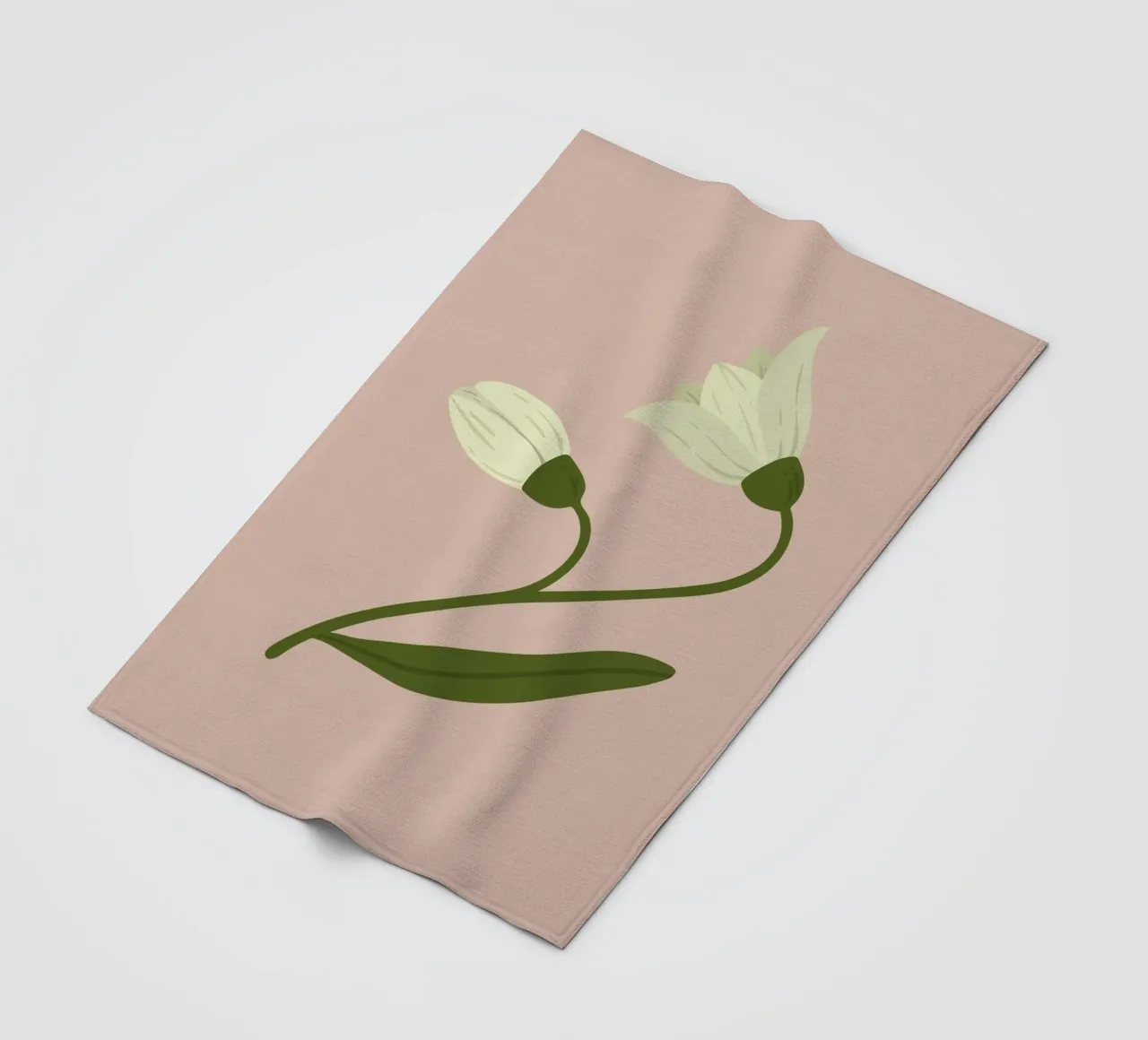Bucaneve Boccioli di fiori Pastello | Minimalista Primavera Botanico Pr coperta in pile da NorwesClub