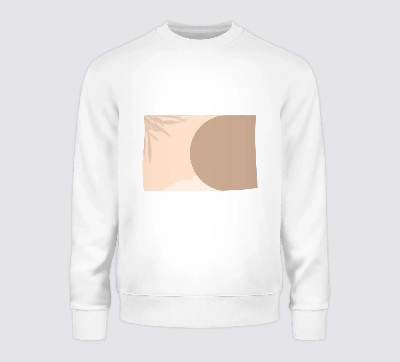 Boho Abstract Shadow Play | Earthy Tones Circle Art Print sudadera de NorwesClub