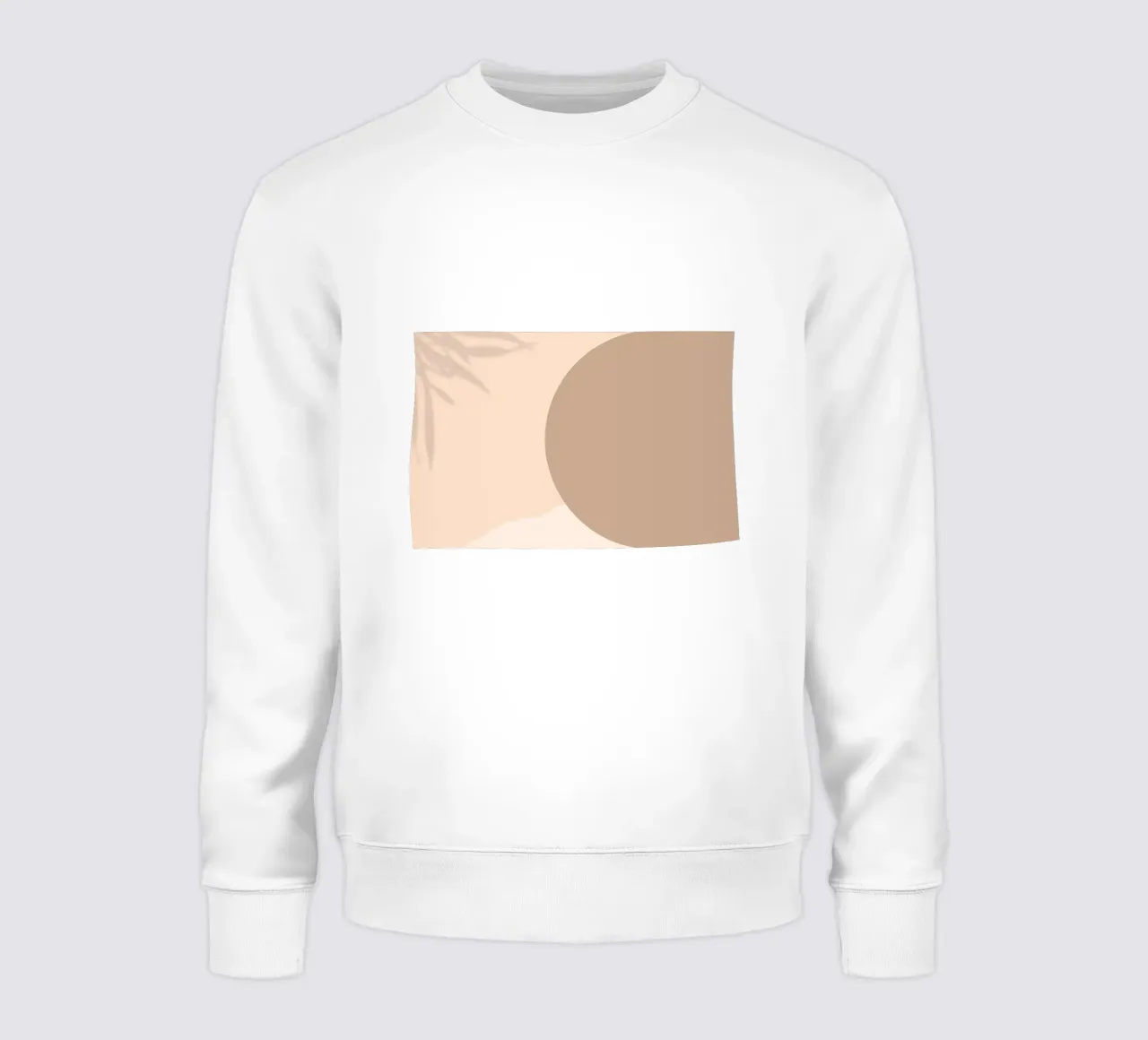 Boho Abstrakt Schattenspiel | Erdige Töne Kreis Kunstdruck Sweatshirt von NorwesClub