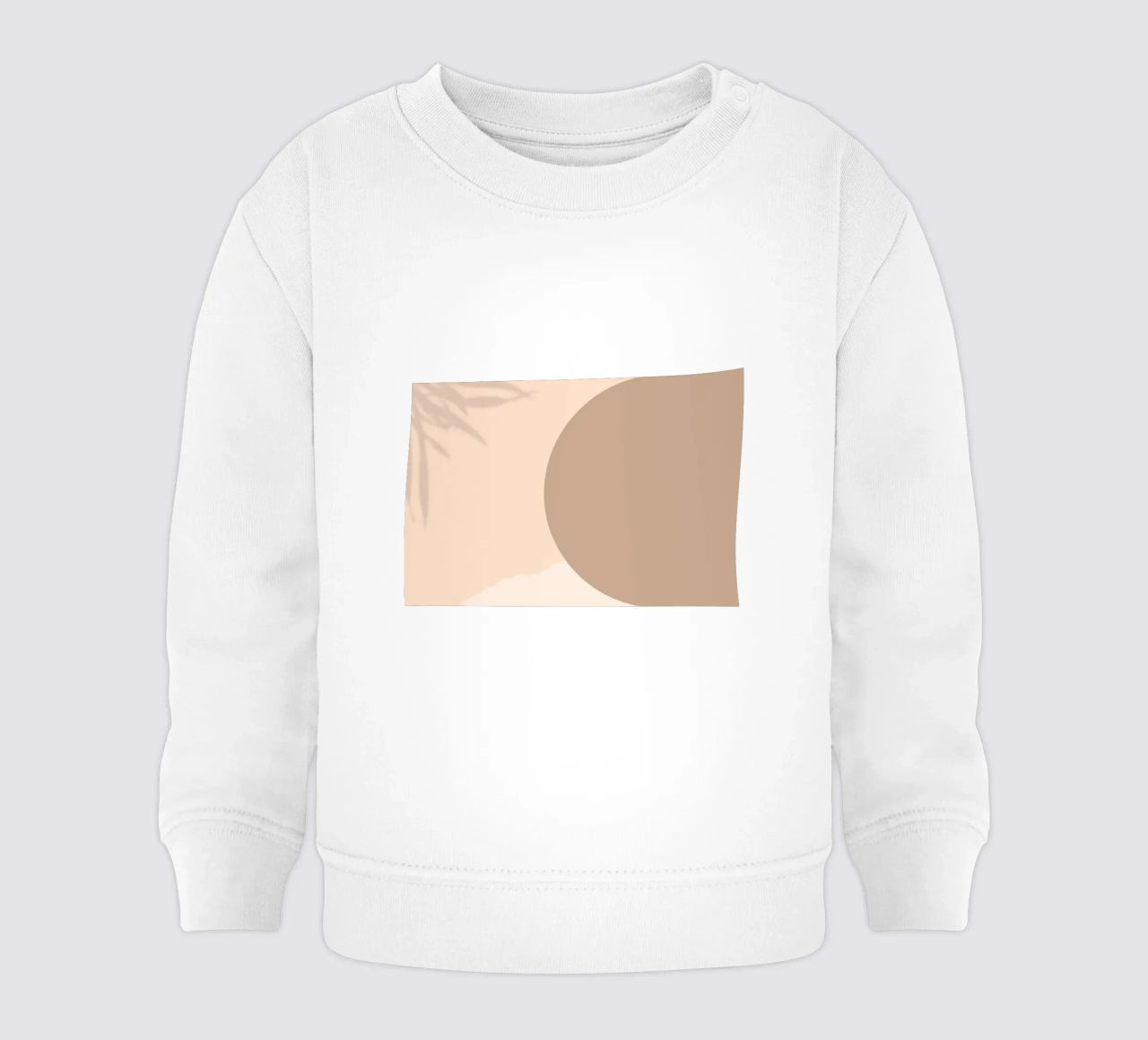 Boho Abstract Shadow Play | Earthy Tones Circle Art Print sudadera de bebé de NorwesClub