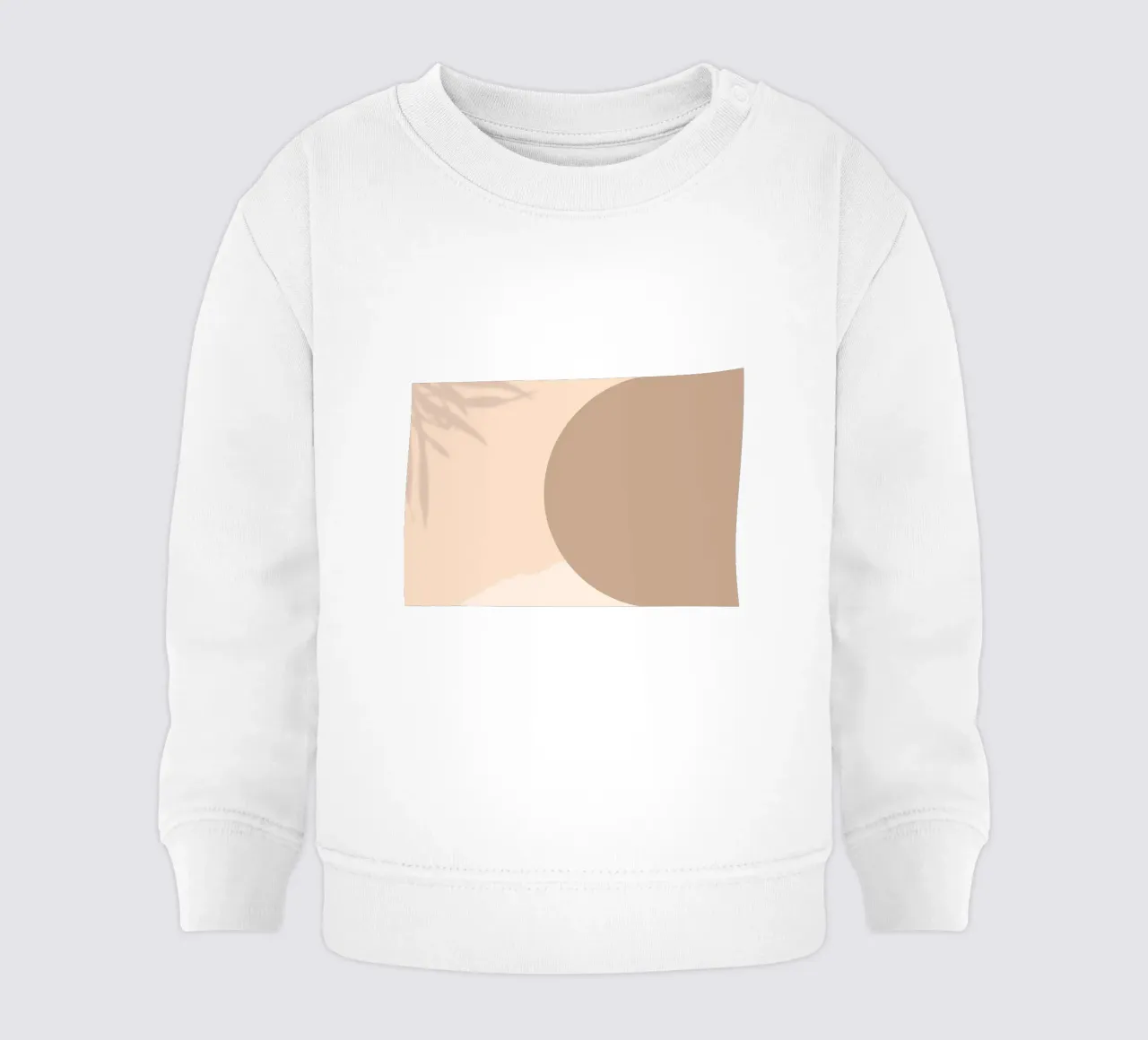 Boho Abstrakt Schattenspiel | Erdige Töne Kreis Kunstdruck Baby Sweatshirt von NorwesClub